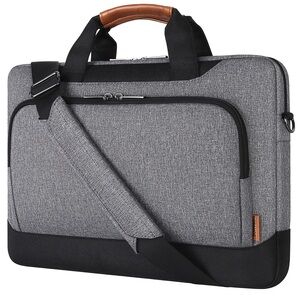 Elegant Black and Gray Men's Laptop Bag